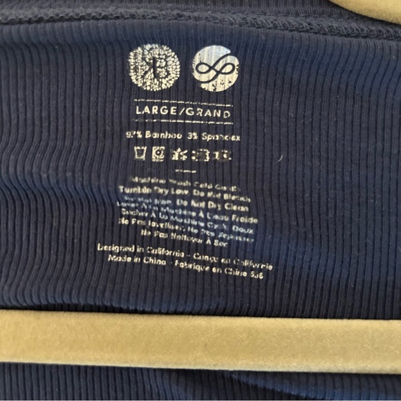 Kindred Bravely Nightgown Betsy Ribbed Bamboo Maternity Nursing Navy Blue Large - Picture 10 of 10